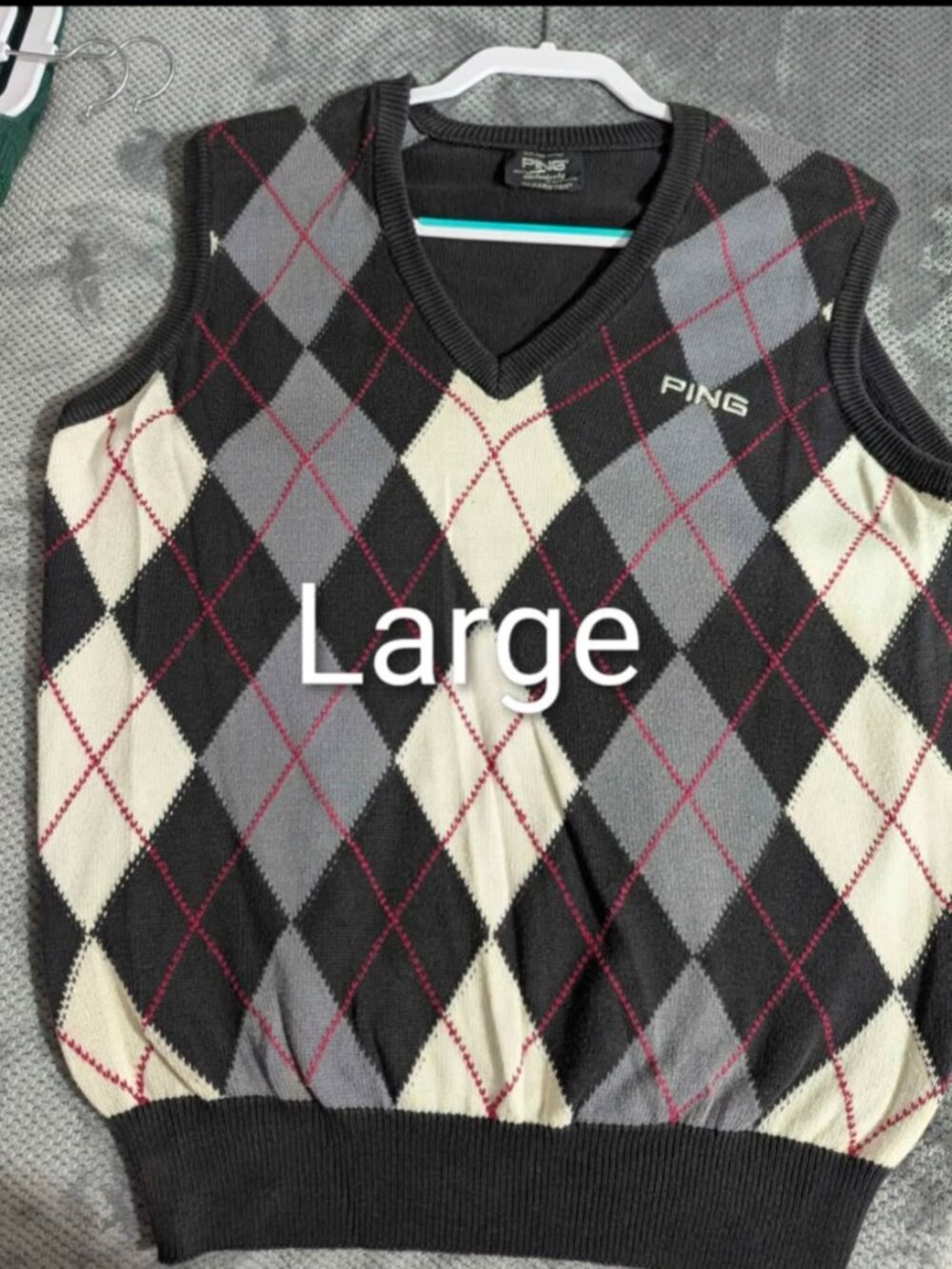 Ping Vest Knitted in Scotland Men's Size Large